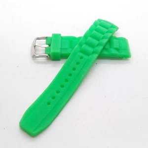 Silikonarmband 18mm Uhren Ersatzband Armband Wechselband Grün Silikon 290365 - Picture 1 of 3