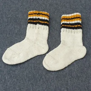 Knitted children Socks Material 100% wool  Foot length 12 cm - Picture 1 of 5