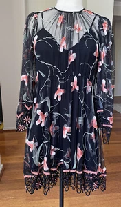 alice mccall sheer embroidered Dress size 6 - Picture 1 of 11