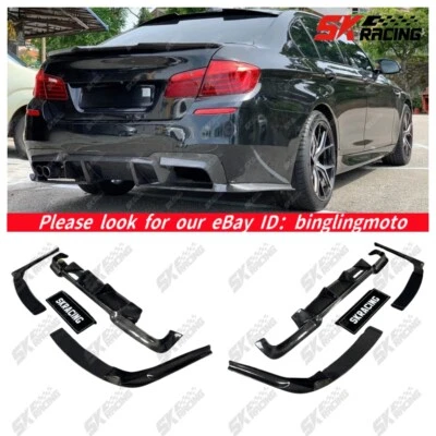 Forged /Carbon Fiber Rear Bumper Lip Diffuser Splitter Fits BMW M5 F10 2012-2016 - Image 1 of 4