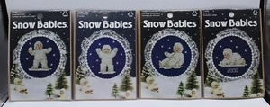 Lot of 4 SNOW BABIES - Holiday Ornament Counted Cross Stitch Kit Leisure Arts - Picture 1 of 11