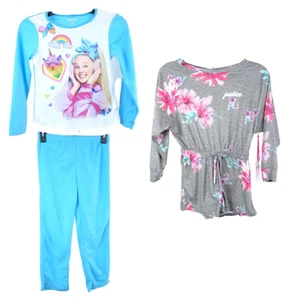 Girls Justice JoJo Siwa 3 Piece Pajama Romper Sleepwear Size 7/8 NEW - Picture 1 of 10