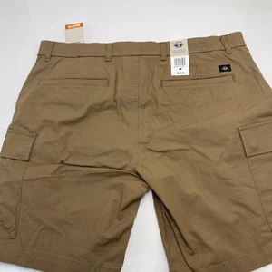 (Size 32) Dockers Men Solid Khaki Cotton Smart Tech 360 Cargo Short MSRP $60 NWT - Picture 1 of 7