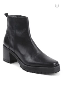*NIB* Andre Assous Milla Leather Square-Toed Bootie, Black Sz 8.5 $219 - Picture 1 of 12