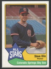 Steve Olin 1989 Triple A All-Stars CMC #42 Colorado Springs Sky Sox Cleveland #1
