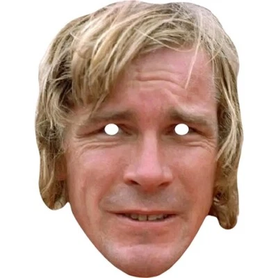 FUNKYBUNKY James Hunt Retro Racing Promi Karte Gesichtsmaske - Ready To Wear - Kostüm