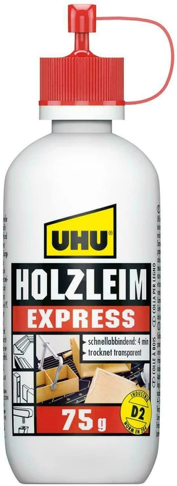 UHU 48580 Holzleim Express, Flasche mit 75 g  (73,33€ pro 1 kg) - Bild 1 von 1