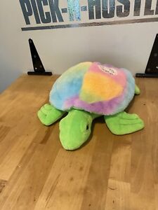 Fiesta Outer Banks Green Sea Turtle Rainbow Shell Plush 14”
