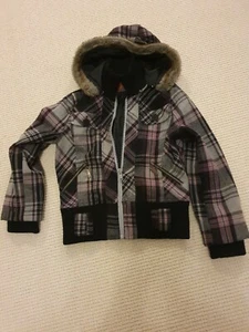 modische Jacke,  lila grau kariert, 4 Taschen, Gr 36/38 - Bild 1 von 5