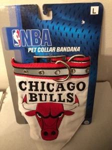 NBA Basketball Pet Collar Bandana Dogs/Cats - Chicago Bulls - Size Large -NEW! - Picture 1 of 5