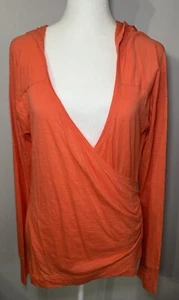 The North Face Woman’s Lightweight Wrap Hoodie With Thumbholes Orange Sheer M - Picture 1 of 9