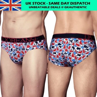 Nuevo Doreanse Algodón Calzoncillo Slip Tarjetas Patrón Suave Sexy Hombres Ropa Interior 1027 Foto 1 de 4