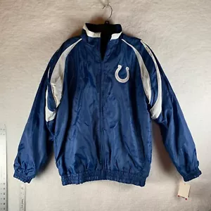 NFL Indianapolis Colts Men's Reversible Fleece Zip Jacket Blue Size M NWT 8772 - Picture 1 of 15