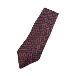 Corbata HERMES Rojo Seda Logo vendedor de Japón N0129 29 Hecha en Francia - Imagen 1 de 5