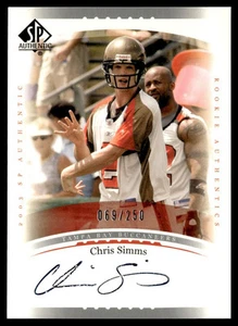 2003 SP Authentic Chris Simms RC Auto 069/250 #212 - Picture 1 of 2