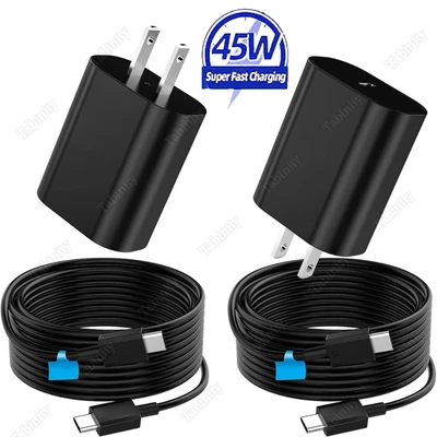 For Android Samsung S24 23 22 21 20 45W PD Super Fast Charger USB-C Type C Cable - Image 1 of 4