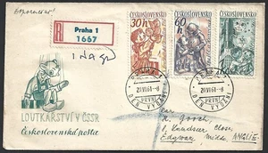 (BL) Tschechoslowakei 1961 Praha Einschreiben Ersttagsbrief - Bild 1 von 2