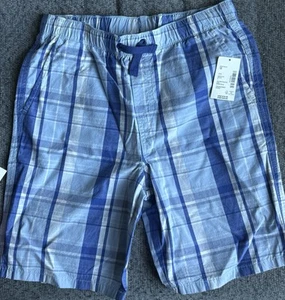 NWT Gymboree Boys Plaid Pull On Shorts - Sweet Summer - Blue ~ 12 - Picture 1 of 3
