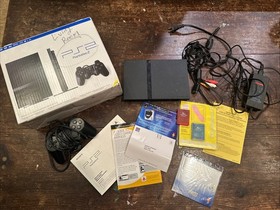 PlayStation 2 Slim SCPH-75001 CIB With Two Memory Cards PS2