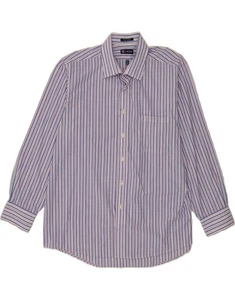 CHAPS Mens Shirt Size 17 1/2 XL Blue Striped Cotton WT08 - Picture 1 of 3