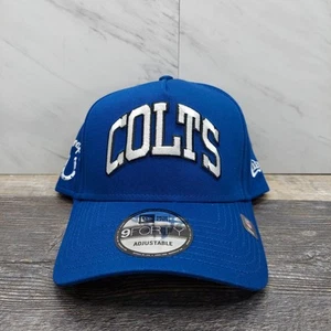 Indianapolis Colts Hat OSFM Blue White Snapback Horseshoe New Era NFL Team Cap - Picture 1 of 13