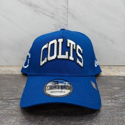Indianapolis Colts Hat OSFM Blue White Snapback Horseshoe New Era NFL Team Cap - Image 1 of 4