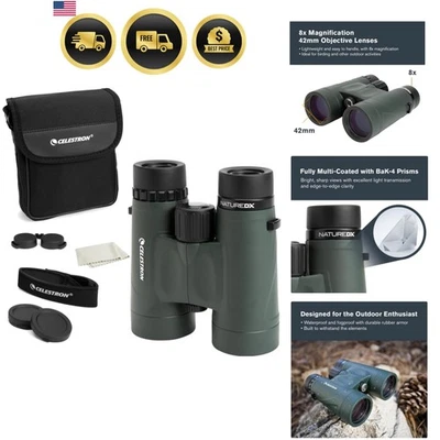 Binoculars Waterproof Birdwatching 8x42 Compact Nature Wildlife Hunting - Image 1 of 4