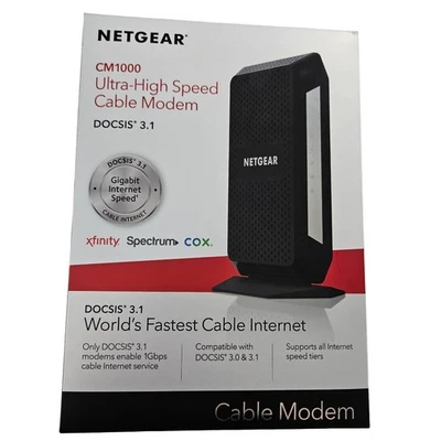 Pre-Owned NETGEAR 1 Gigabit Speed Cable Modem DOCSIS 3.1 Cable Modem (CM1000) - Image 1 of 4