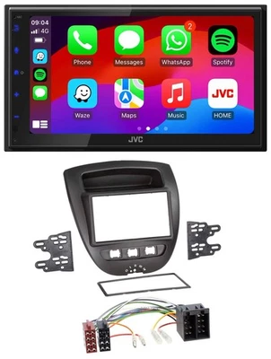 JVC Bluetooth 2DIN MP3 DAB USB Autoradio für Citroen C1 Toyota Aygo Peugeot 107 - Bild 1 von 4