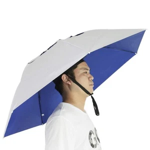 Fishing Umbrella Hat Folding Sun Rain Cap Adjustable Multifunction Outdoor He... - Picture 1 of 7