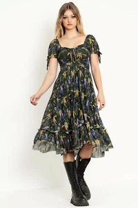 Blackmilk Spooky Scarecrows Tea Party Dress Halloween Size Small S NEW NWT - Picture 1 of 7