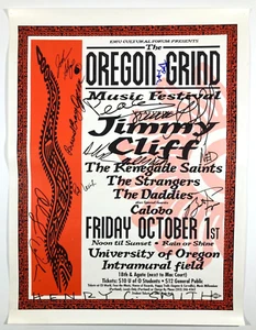 Vintage Jimmy Cliff 90's Concert Poster Signed Autograph University of Oregon - Picture 1 of 14