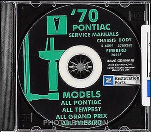 1970 Negozio E Corpo Manuale CD Tempest Gto Trans Am Firebird Bonneville Grand - Foto 1 di 1
