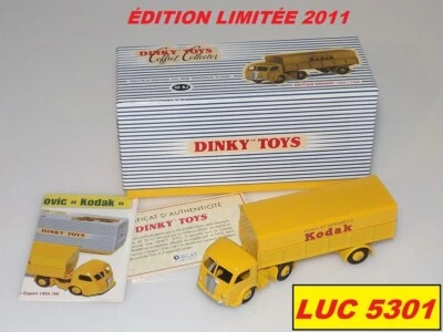 TRACTEUR PANHARD + REMORQUE KODAK JAUNE #32AJ ÉDITION LIMITÉE PAR DINKY / ATLAS - Photo 1/4