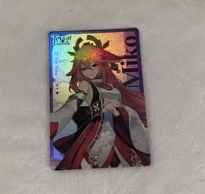 Yae Miko Teyvat Goods Genshin Impact Collectible Holo Card - Picture 1 of 2