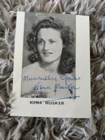 Nena Musker Signed Musician 1950s Cover
