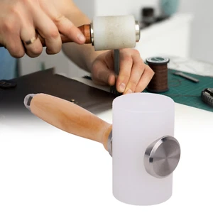 Martillo de nailon con mango de madera - Herramienta de estampado de mazo para tallar artesanal de cuero - Imagen 1 de 16