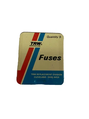 1 Amp TRW AGA1 Vidrio en Línea Soplado Rápido Fusible Automotriz Nuevo de Lote Antiguo Paquete de 5 Hecho en EE. UU. Foto 1 de 4