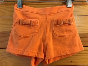 Gymboree Tropical Garden Tangerine Orange Bow Shorts Girls Size 6-12 Months - Picture 1 of 2