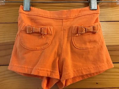 Pantalones Cortos Gymboree Jardín Tropical Mandarina Naranja Lazo Niñas Talla 6-12 Meses Foto 1 de 2