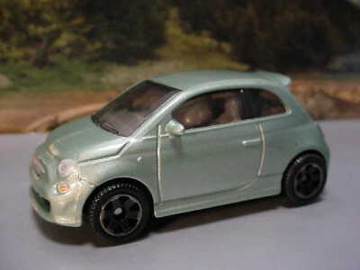 2024 AUTOBAHN EXPRESS V Design Exclusive '19 FIAT 500 TURBO☆mint green☆Matchbox - Image 1 of 4