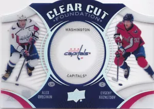 18-19 Upper Deck Alex Ovechkin Evgeny Kuznetsov Clear Cut Foundation 2018 - Picture 1 of 1