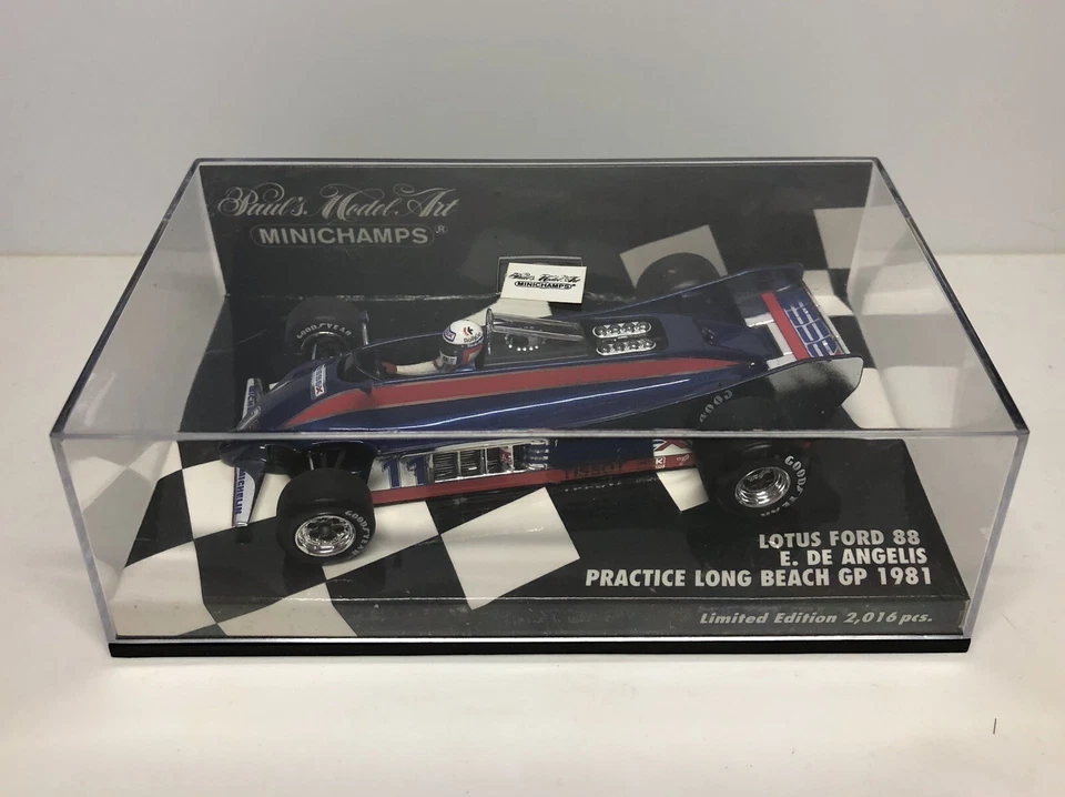1:43 F1 Minichamps Lotus 88 Elio De Angelis Long Beach 1981 Formula No Spark - Immagine 1 di 1