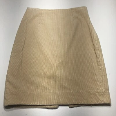 Maeve Skirt Womens Size 0 Tan Khaki Corduroy Cotton Lined Straight Rear Zip - Image 1 of 4