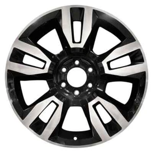 22" CHEVROLET SUBURBAN 1500 WHEEL RIM FACTORY OEM 5821 2017-2020 MACHINE BLACK - Picture 1 of 3