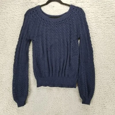 Suéter Guinevere Mujer Medio Azul Mezcla de Lana Tejido Manga Larga Pullover Foto 1 de 4