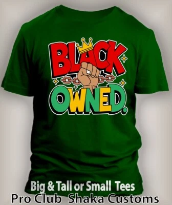 Black Owned Mens Hip Hop Tee Shirt Graphic Big Tall Sm Black History Junteenth T - Image 1 of 4