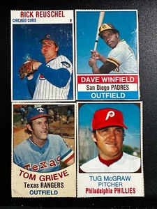 1974/76/77/79 PANEL ANFITRIONA Lote 1, 5 Cartas Winfield, McGraw, Reuschel, Grieve - Imagen 1 de 2