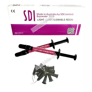 Resina compuesta de curado fluida dental SDI A2 de curación ligera 2 jeringas + 10 puntas - Imagen 1 de 17