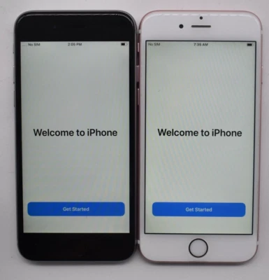 Lote de 2 Apple A1633 IPhone 6s (solo AT&T) PLATA 32GB + ORO ROSA 64GB Foto 1 de 4